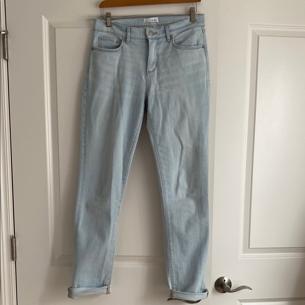 LOFT Soft Blue Cropped Jeans